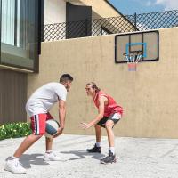 SPORTNOW Canasta de Baloncesto de Pared Tablero de Baloncesto Aro de Baloncesto para Exterior 113x61x73 cm Azul y Negro - details 1