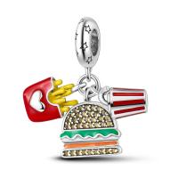 Encanto De Colgante De Árbol De Familia Platinado En Plata Para Pulsera De Bangle Y Collar DIY Regalo Con Doble Vuelo Aéreo - details 210