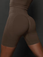 Shorts De Yoga Para Mujer Deporte Cortas De Cintura Alta Sin Costuras Para Gimnasio Y Ciclismo Elevador De Glúteos Fitness - details 57