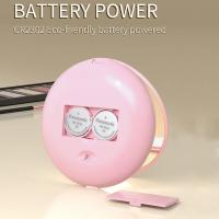 Espejo De Maquillaje Portátil LED 3.5 Pulgadas Compacto Doblesided Plegable Para Bolso Con Luz De Mano Y Aumento 3x - details 3