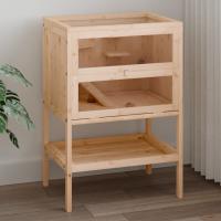 vidaXL Jaula para hámster madera maciza abeto 55x40x80 cm - details 1