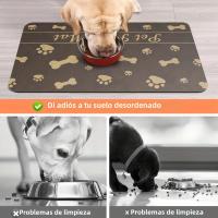 Alfombrilla De Alimentación Para Perros Absorbente Antideslizante Secado Rápido Placa De Alimento Y Agua Para Mascotas - details 3