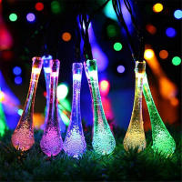 Luces De Cadena Solar De Gotas De Agua Impermeables Para Decoración Al Aire Libre Guirnalda De Hadas Para Navidad Boda Fiesta Jardín - details 3