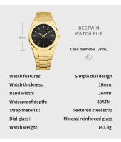 Reloj De Pulsera Para Hombre De Acero Inoxidable Negro Clásico Y De Negocios Resistente Al Agua Con Movimiento De Japón Reloj De Cuarzo Para Hombres - details 6