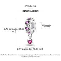 Encanto De Plata De 925 Para Pulsera Con Barco De Paseo Y Corazón Joyería Fina Para DIY Regalo Con Cuentas De Papel Y Rosas - details 153