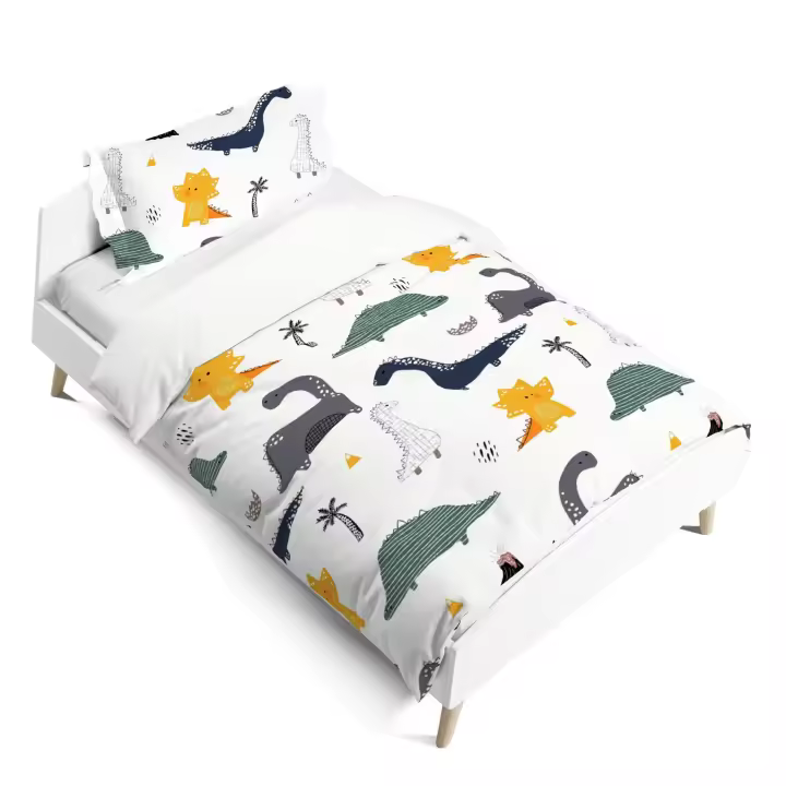 Funda Nórdica Infantil para Cama 3 Piezas - Incluye Fundas Poliéster Nórdico, Sábana bajera para colchon de Hasta 20cm, 1 Fundas de almohada, con Patrón Moderna de Poliéster Muy Suave Transpirable - 1
