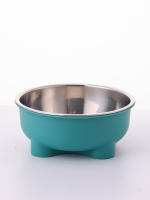Cuenco De Acero Inoxidable Para Perros Y Gatos De Color Sólido Con Cuatro Patas Para Uso Interior Y Exterior - details 13
