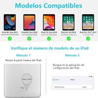 FGNS Funda con Teclado Español Ñ Inalámbrico Bluetooth para iPad 10.2” 9th Gen 2021/8th Gen 2020/7th Gen 2019/ iPad Pro 10.5/iPad Air 3, Carcasa PU Delgada rotectora Delgada con Ranura de Lápiz - details 0