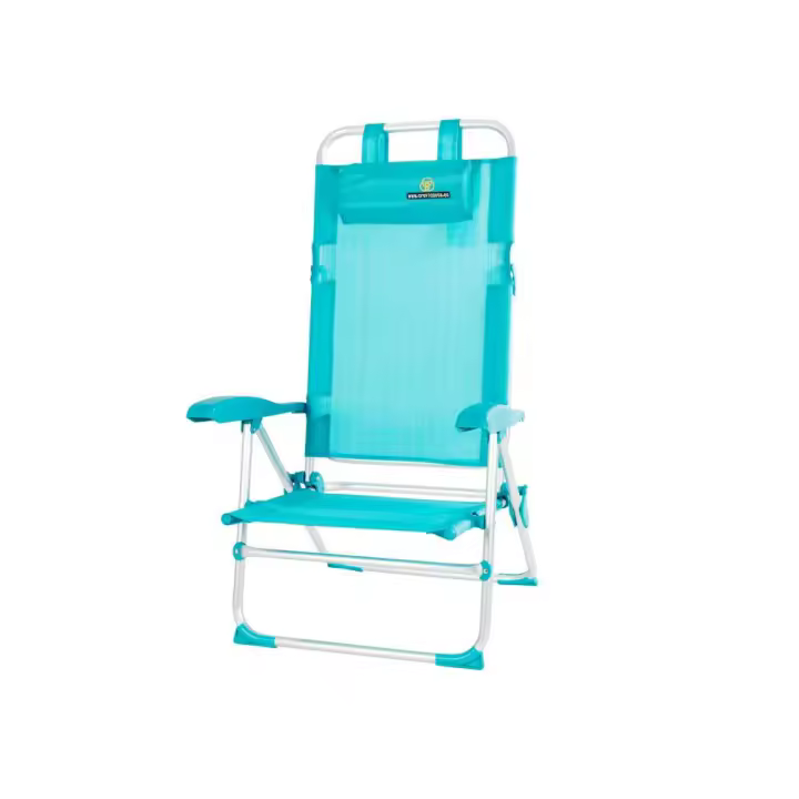 Silla BIO 12009 (Turquesa) - Silla de Playa Plegable con reposabrazos y 9 Posiciones - CREVICOSTA QUALITY MARK MARCAS DE CALIDAD - 1
