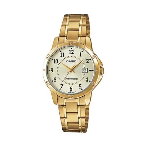 Reloj Casio de acero inoxidable en tono dorado para mujer LTP-V004G-9BUDF - 1