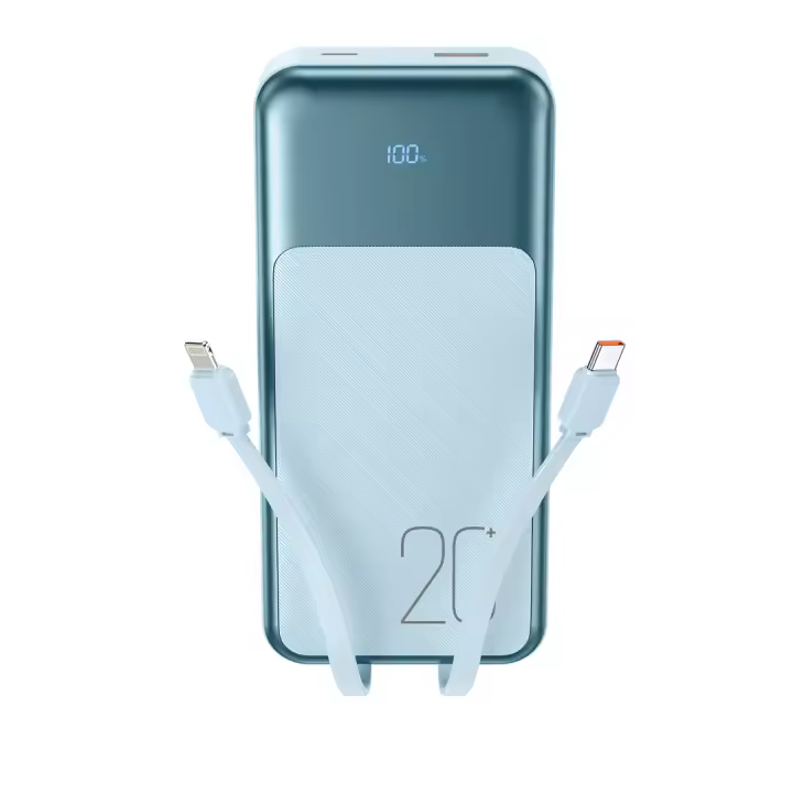 Katería Eterna 20000mAh con Pantalla Digital, Carga rápida USB-C 20W y USB-A 22,5 W, Power Bank Portátil con Cable TYPE-C y Lightning Incluido, Compatible con iPhone, Samsung, xiaomi, iPad - 1
