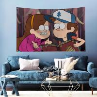 Bandera De Trabajo De Gravity Falls Para Decoración De Habitaciones Y Exterior Material Poliéster Estilo Colgante Sin Personalizar - details 10