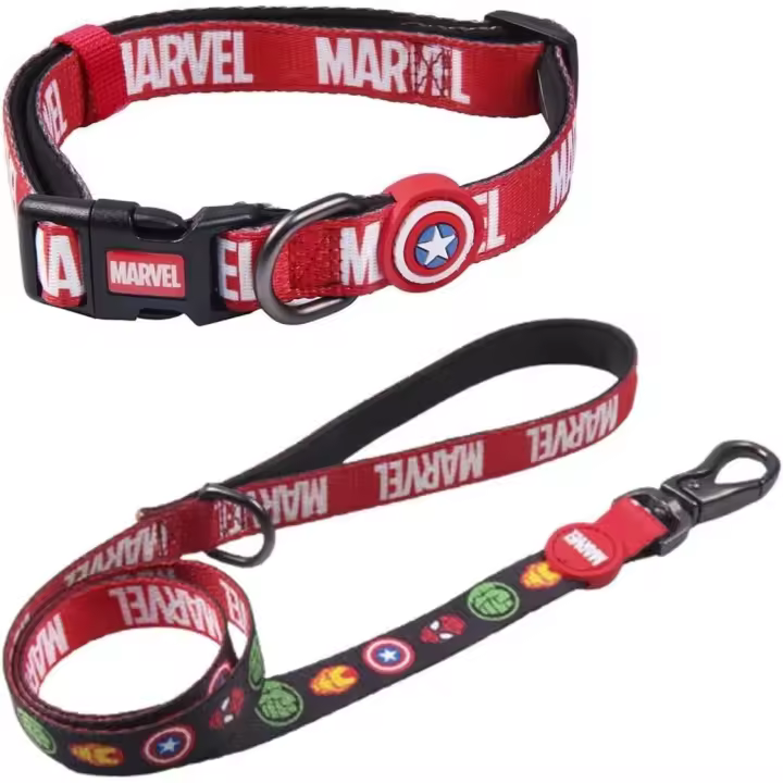 CERDÁ LIFE'S LITTLE MOMENTS Collar y Correa Ajustable Premium para Perros M/L Marvel - 1