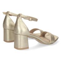 PuntoSalao Sandalias doradas tacón bajo para fiesta hebilla : Las sandalias doradas tacón bajo para fiesta hebilla son muy elegantes, se ajustan al tobillo con una pulsera y cierre de hebilla - details 2