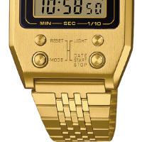 reloj digital retro vintage Casio A1100G-5 remember 52QS-14B 70’s edition 40 × 35 × 9.1 mm  baño de iones - details 4