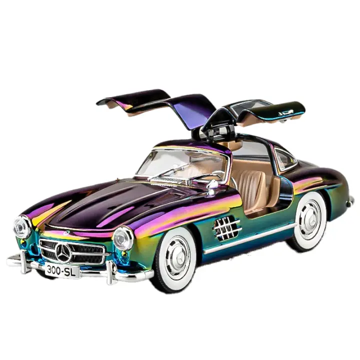 Modelo De Coche De Aleación De Metal 1/24 Benz 300SL Versión Electroplata Regalo Para Niños Coleccionable Adorno Para Hobby - 1