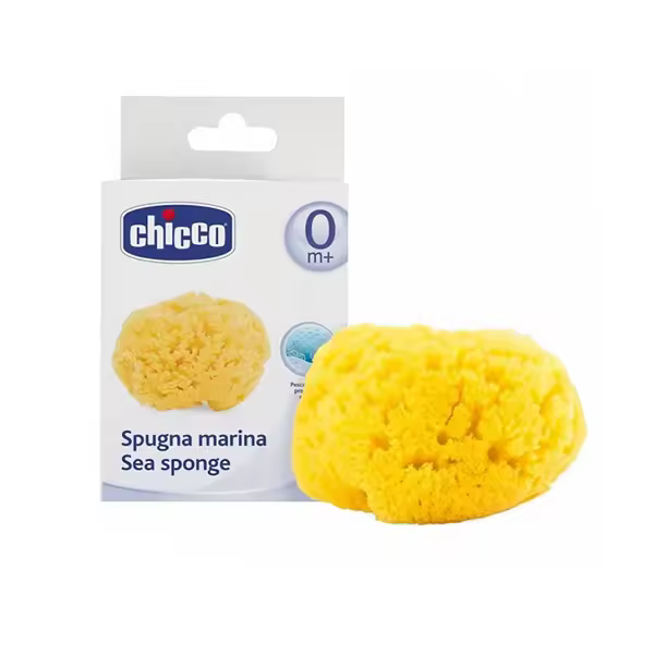 Chicco Esponja Marina Amarilla para Bebés de Piel Sensible - 1