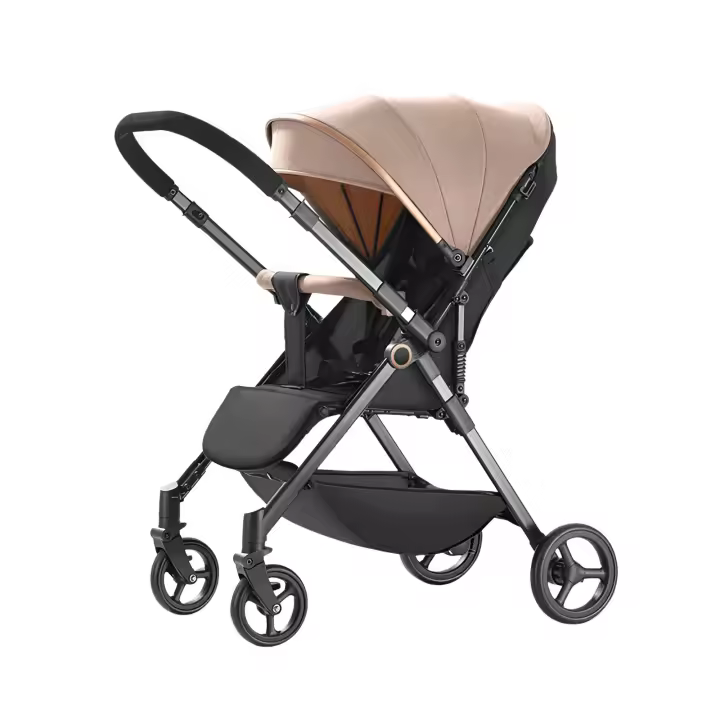 Cochecito De Bebé Bidireccional 0-3 Años Hasta 25 Kg Plegable Con Una Mano Respaldo Regulable Reposapiés Amortiguador En Las 4 Ruedas - 1