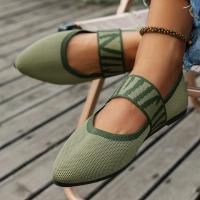 Zapatos De Mujer Veraniegos 2024 Slip-On Color Sólido Moda Confortable Planos Puntera Punzada Tejidos De Mueller Zapatos De Casual - details 6
