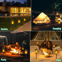 Luces LED de antorcha Solar para exteriores, luces impermeables alimentadas por energía Solar para jardín, Patio, luz de llama Solar, luces de Halloween - details 8