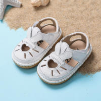 Sandalias De Verano Para Bebés Niñas Cuero Genuino Anticolisión Zapatos Infantiles Princesa Para Niños Playa Transpirables Talla True Fit Con Cierre De Correa - details 18