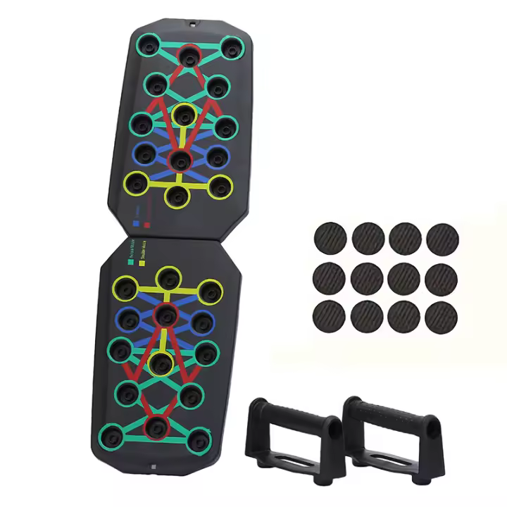 Tablero De Empuje Plegable Portátil Con Manija Antideslizante Para Ejercicios De Pecho Abdomen Y Brazos En Casa Equipo De Fitness Multifuncional - 1