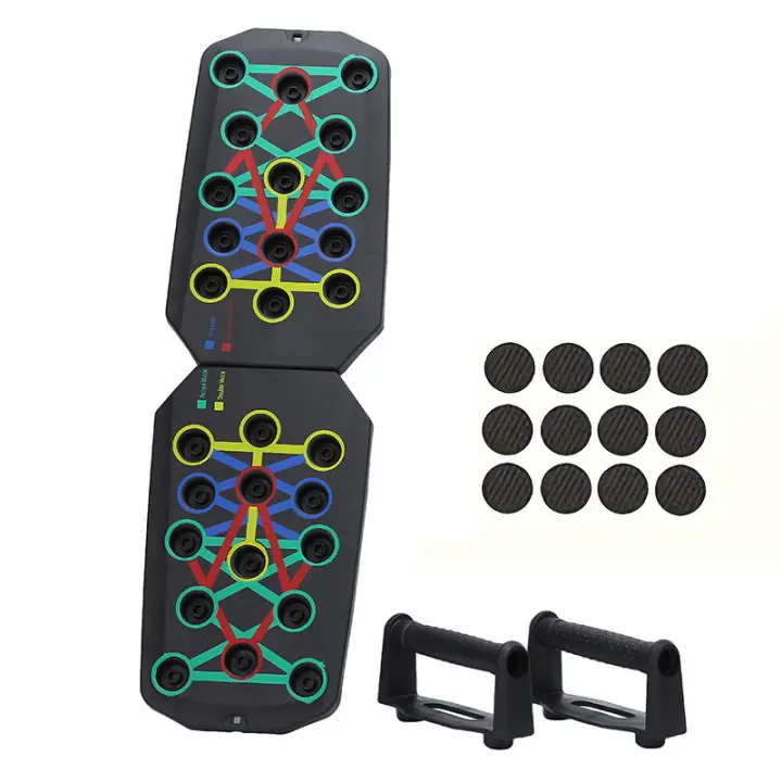 Tablero De Empuje Plegable Portátil Con Manija Antideslizante Para Ejercicios De Pecho Abdomen Y Brazos En Casa Equipo De Fitness Multifuncional - 1