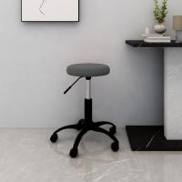 vidaXL Silla de oficina giratoria de terciopelo en color Gris oscuro/Rojo vino tinto/Verde oscuro y más | cómodas modernas ergonómicas para comedor cocina salón hogar - details 0