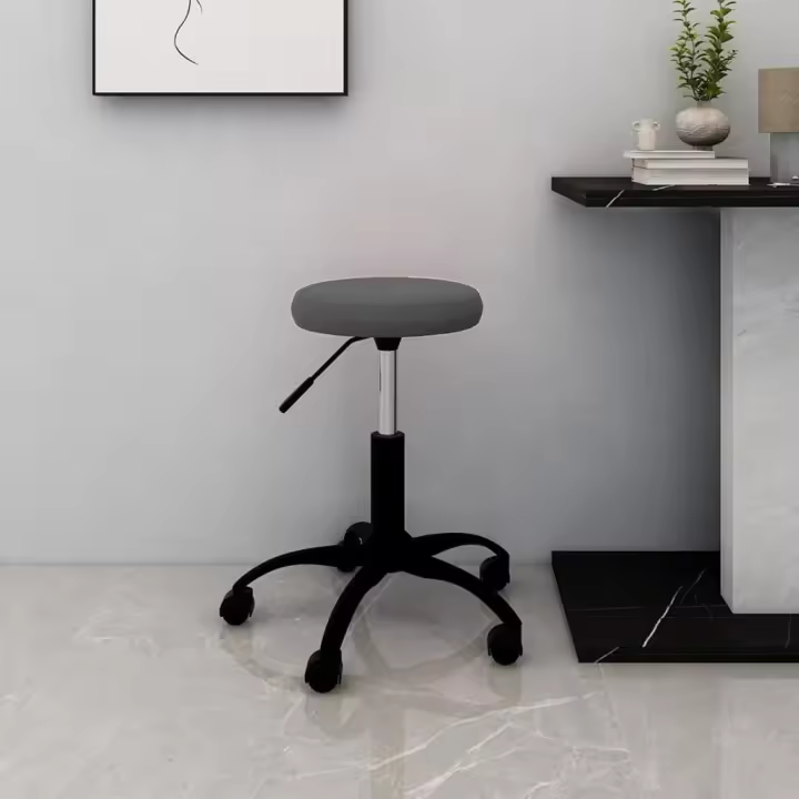 vidaXL Silla de oficina giratoria de terciopelo en color Gris oscuro/Rojo vino tinto/Verde oscuro y más | cómodas modernas ergonómicas para comedor cocina salón hogar - 1