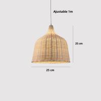 Lámpara Colgante De Bambú Hecha a Mano Vintage Para Restaurante Decoración De Boda Chandelier De Sombrilla De Rattan Estilo Rustico - details 1