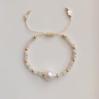 Pulsera De Perlas Recicladas KKBEAD 2023 Para Mujer Con Turquesa Y Morganita De Agua Dulce Joyería De Moda Regalo Ideal Para Fiestas Aniversarios Bodas - details 2