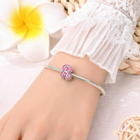 925 Plata Esterlina Romántica Rosa 26 Letras DIY Encantos Bolas Adecuadas Para Pulseras Pandora Joyería Fina Regalo De Cumpleaños - details 22