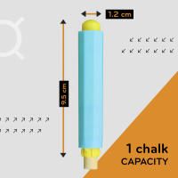 Pixcolor - Pack x2 Portatizas de color azul ajustable de Ø 9 mm | Soporte para tizas mecánico para escribir en pizarras - details 2