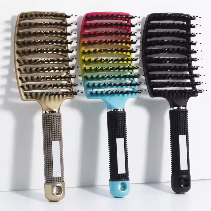Set De Peine Curvado Profesional Para Peluquería Anti Estático Desenreda El Cabello Reduce El Frizz Especial Para Pelucas De Cabello Real - 1