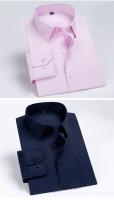 Camisa De Rayas Casual Para Hombre Manga Larga Ajustada Profesional Para Oficina Sin Planchar Para Primavera Otoño - details 8