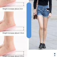 Calcetines De Silicona Invisible Para Aumentar La Altura Almohadillas De Apoyo De Arco Y Talón Para Massaje Del Pie Gel Unisex - details 10