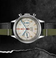 Reloj De Piloto Retro Para Hombre 1963 Reloj Automático 42mm Impermeable Cronógrafo De Cuarzo Vintage Con Correa De Nylon - details 4