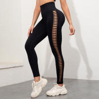 Leggings De Yoga Para Mujer Con Diseño De Tie-Dye Y Elasticidad Alta Leggings De Compresión Con Agujeros Y Cierre Elástico Para Fitness Y Ejercicio - details 1