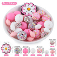 Set De 33 Piezas De Bolas Y Lentiles De Silicona Para Fabricación De Joyas DIY Accesorios Para Pulseras Bolígrafos Y Llaveros - details 18