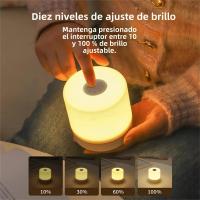 Lámpara Nocturna LED Recargable Con Interruptor Táctil De Tres Colores Para Cocina Pasillo Armario Dormitorio Hogar Luz Nocturna - details 0