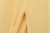 Vestido Elegante TRAFZA Para Mujer Amarillo Asimétrico Sin Mangas Pleated Largo Vestido De Fiesta Vintage Verano 2025 Slim Fit - details 11