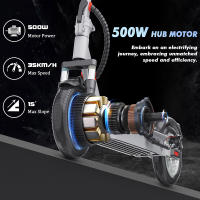 Patinete Eléctrico Plegable IENYRID 1, Motor 250W, Batería 36V 12.5Ah, Neumáticos 10 pulgadas, Velocidad Máxima 25 km/h, Autonomía 35 km, Freno Eléctrico Frontal + Freno Disco Trasero, Horquilla Suspensión Delantera, para Uso Urbano al Aire Libre - details 2