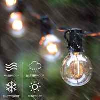 [2 Paquete] Guirnaldas Luces Solar Exterior, 13M 15+1 LED Bombillas, 4 Modos, Impermeable Cadena de Luces para Jardín, Terraza, Patio, Fiesta - details 1