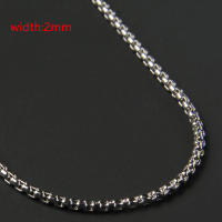 Collar De Cadena De Hilo Clásico Para Hombres Y Mujeres Acero Inoxidable Ancho 2/3/4/5 MM Estilo Figaro Cubano Joyería Moda - details 12