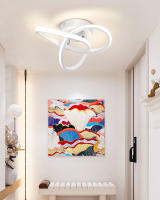 Lámpara De Techo LED Nórdica Para Pasillo Corredor Blanco Negro Iluminación Interior Para Dormitorio Habitación AC85-265V - details 5