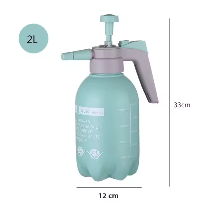 Botella De Rociador De Agua Con Presión Manual 2L Para Jardín Y Agricultura Compresor De Aire Rojo Y Blanco Herramienta De Riego - 1