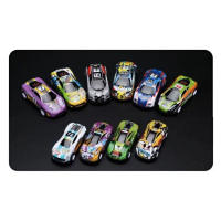 Juego De Coches De Carreras Miniatura Para Niños Con Caja De Almacenamiento Regalo De Navidad Para Niños Varones Colección De Vehículos Retroalimentados Sin Batería Material ABS - details 10