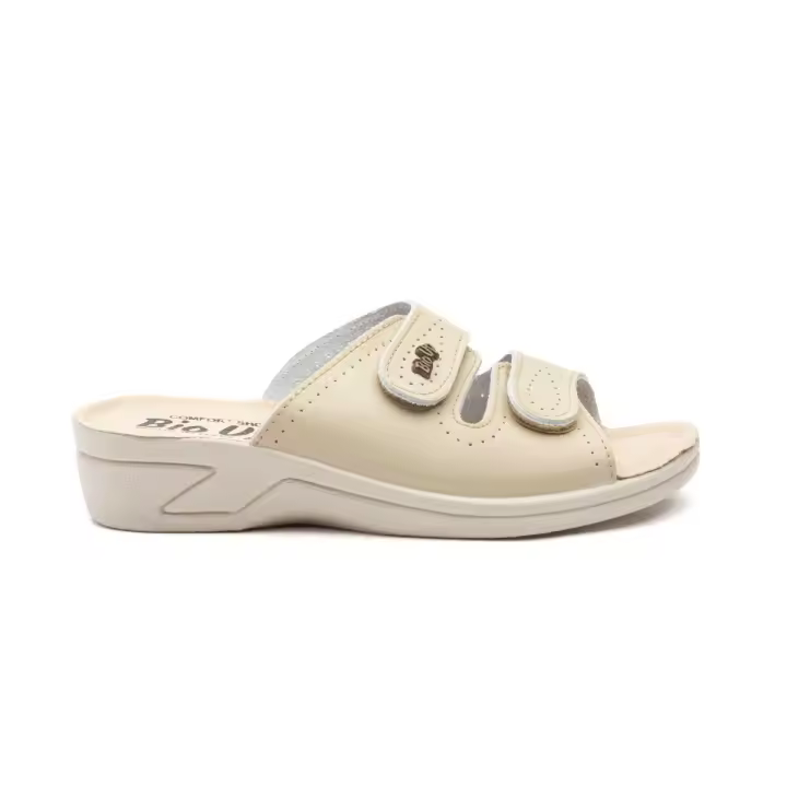 Sandalias-Zuecos Anatómicos de piel beige by Bio Up Piel Piel Piel acolchada - 1