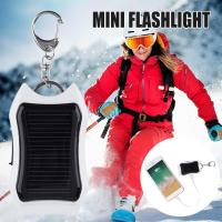 Cargador solar portátil con lavero, 1200 mAh, con mosquetón - details 0