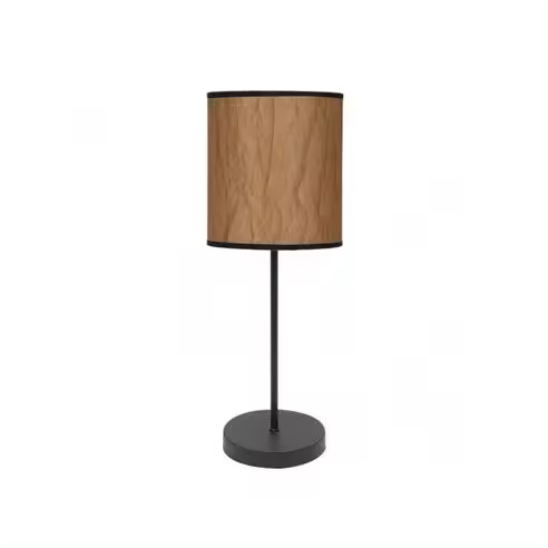 FABRILAMP Lámpara de Mesa Sobremesa Papiro 1xe14 Pergamino/Negro 46x16x16 Cm - Elegante Diseño - 1